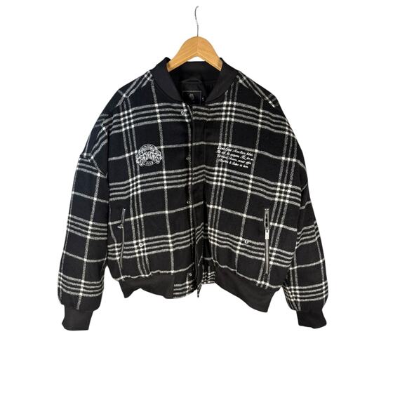 Darc Sport Wolves Club Limited Edition Plaid Bomber Jacket Men’s Size Medium - Picture 9 of 9